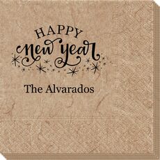 Hand Lettered Sparkle Happy New Year Bali Napkins