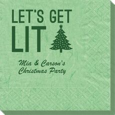 Let's Get Lit Christmas Tree Bali Napkins