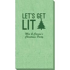 Let's Get Lit Christmas Tree Bali Guest Towels