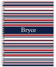 Preppy Stripe Spiral Notebook