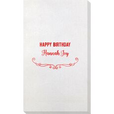 Elegant Scroll Bamboo Luxe Guest Towels