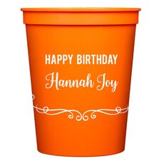 Elegant Scroll Stadium Cups