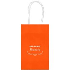 Elegant Scroll Medium Twisted Handled Bags