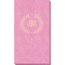 Renaissance Wreath with Monogram Bali Guest Towels