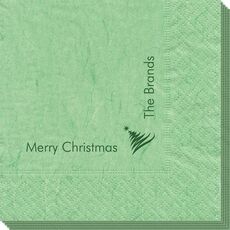 Corner Text with Artistic Christmas Tree Bali Napkins
