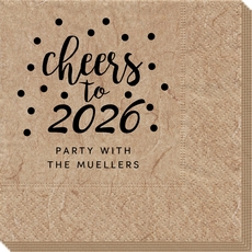 Confetti Dots Cheers to the New Year Bali Napkins