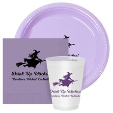 Witch On a Broom Silhouette