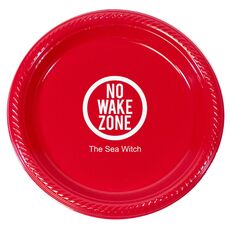 No Wake Zone Plastic Plates