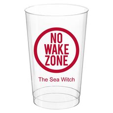 No Wake Zone Clear Plastic Cups