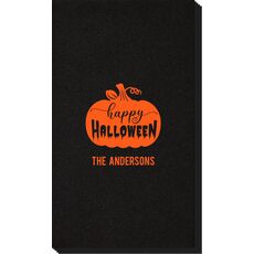 Happy Halloween Pumpkin Linen Like Guest Towels