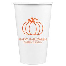 Pumpkin Silhouette Paper Coffee Cups