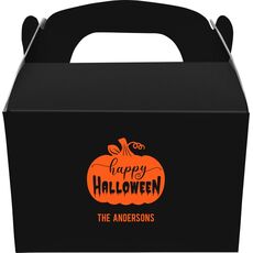 Happy Halloween Pumpkin Gable Favor Boxes