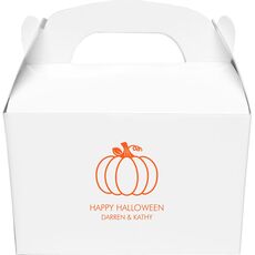 Pumpkin Silhouette Gable Favor Boxes