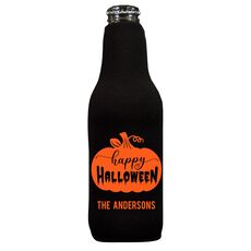 Happy Halloween Pumpkin Bottle Huggers