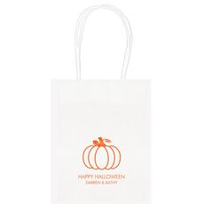 Pumpkin Silhouette Mini Twisted Handled Bags