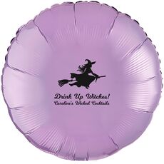 Witch On a Broom Silhouette Mylar Balloons