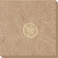Petite Double Circle Monogram Bali Napkins