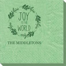 Joy to the World Wreath Bali Napkins