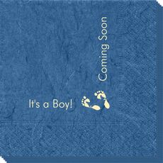 Corner Text with Baby Twinkle Toes Design Bali Napkins