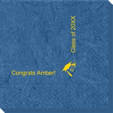 Corner Text with Cap and Diploma Bali Napkins