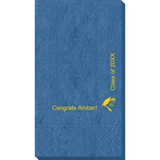 Corner Text with Cap and Diploma Bali Guest Towels