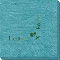 Corner Text with Palm Trees Bali Napkins