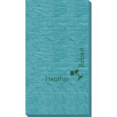 Corner Text with Palm Trees Bali Guest Towels