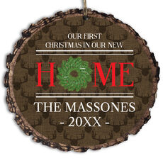 Our First New Home Faux Wood Ornament