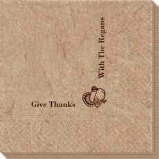 Corner Text with Turkey Design Bali Napkins