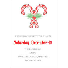Candy Cane Stripes Invitations