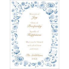 Hanukkah Symbols Flat Cards