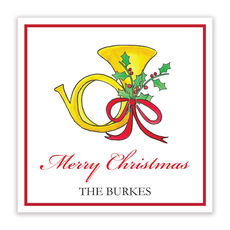 French Horn Holiday Gift Stickers