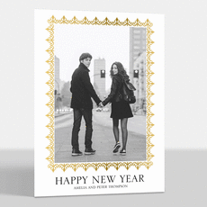 Gold Foil Pressed Orleans Flat Photo Cards