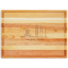 Houston Skyline Master Large Wood Cutting Board