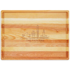 Los Angeles Skyline Master Large Wood Cutting Board
