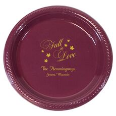 Elegant Fall In Love Plastic Plates
