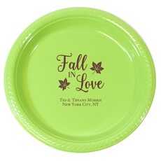 Big Autumn Fall In Love Plastic Plates