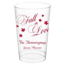 Elegant Fall In Love Clear Plastic Cups