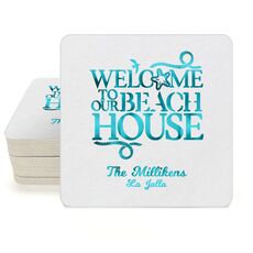 Beach House Square Coasters