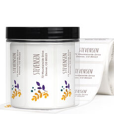 Watercolor Botanical Address Labels in a Jar