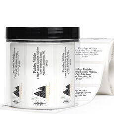 Wilderness Return Address Labels in a Jar