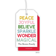 Colorful Holiday Wishes Gift Tags