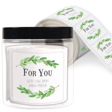 Two Sprigs Square Gift Stickers in a Jar