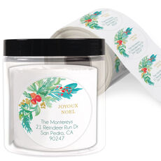 Corner Swag Round Address Labels in a Jar