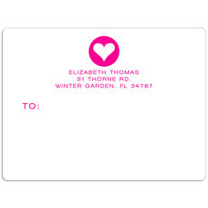 Modern Heart Shipping Labels