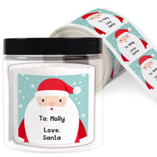 Santa Square Gift Stickers