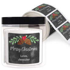 Pine Swag Holidays Gift Stickers