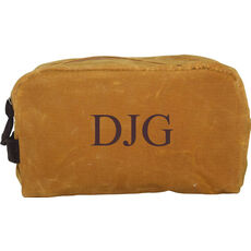 Personalized Waxed Canvas Travel Kit