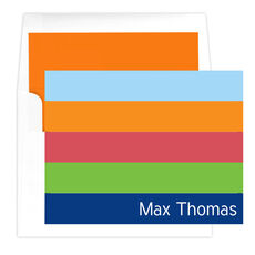 Bright Stripes Folded Note Cards