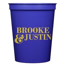 Ampersand Stacked Couple Stadium Cups